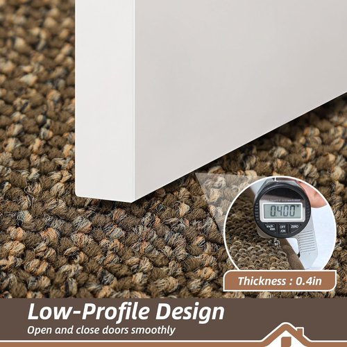 BEQHAUSE Dirt Trapper Door Mat - Non-Slip, Washable Entryway Rug | 17" x 30", Brown, Low Profile