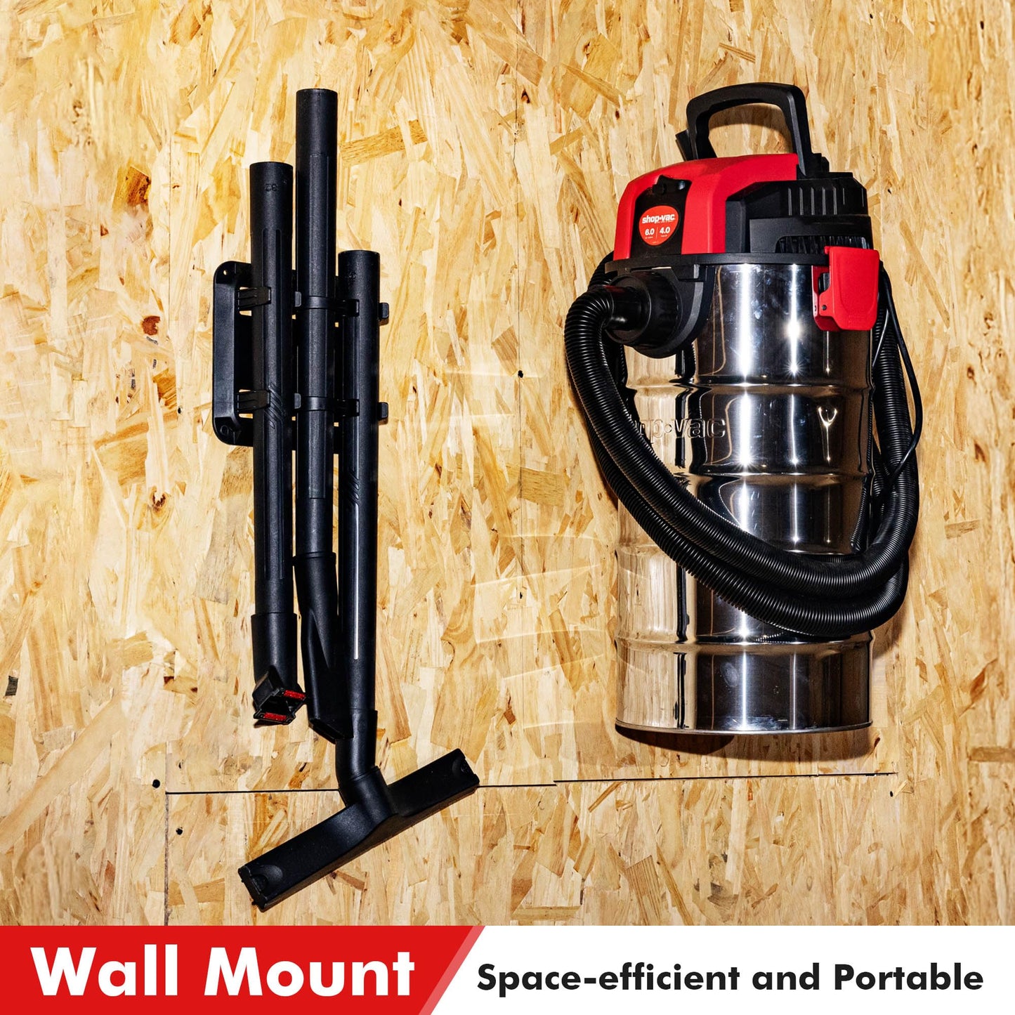 Shop-Vac 6 Gallon 4.0 Peak HP Wet/Dry Vacuum 1-1/4’’ Swivel Brush, 2 Pack