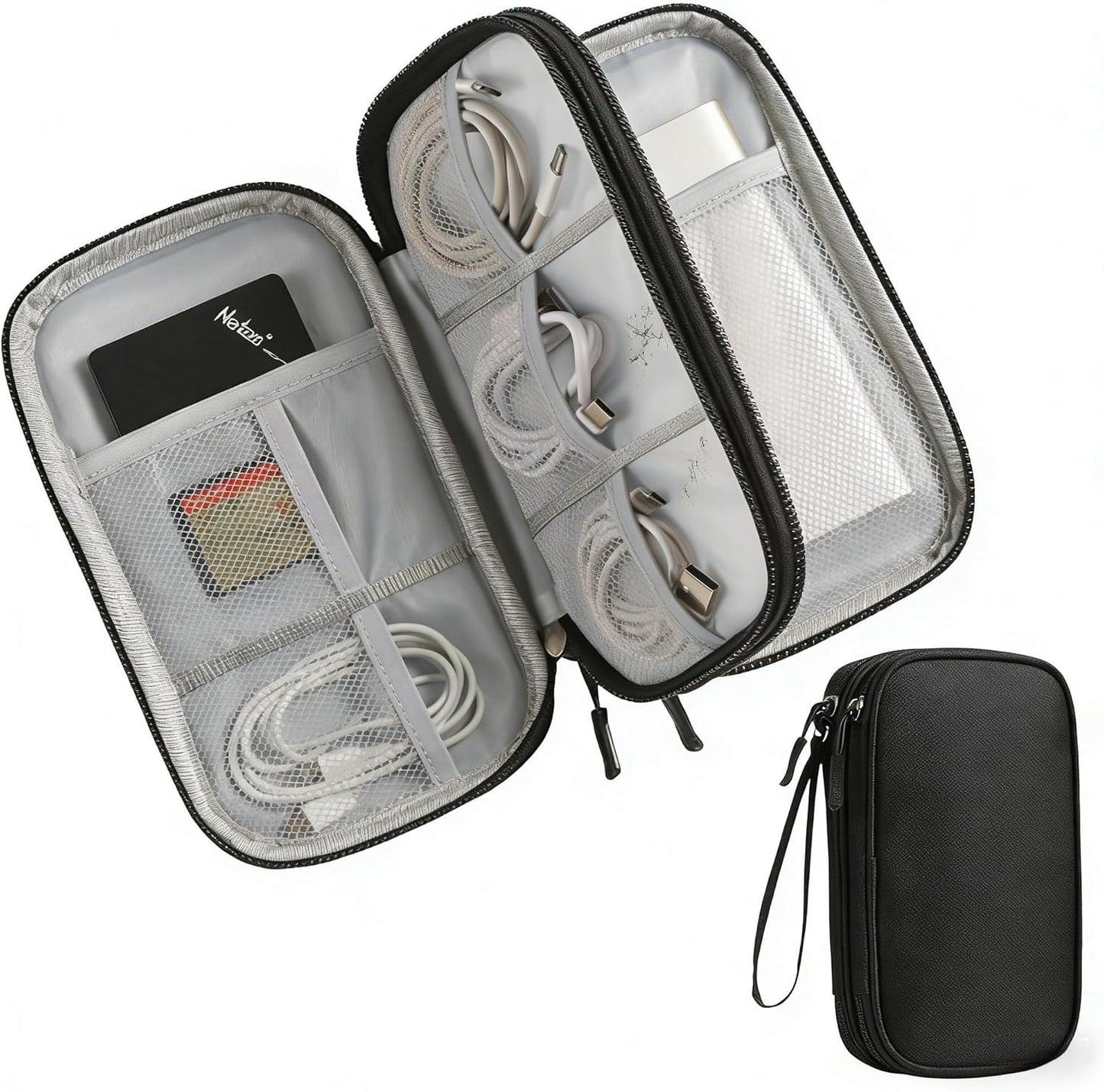 vigorm Travel Storage Box - Hard EVA Protective Cover for Mobile Power Bank, Charger, Cable, Phone and Accessories
