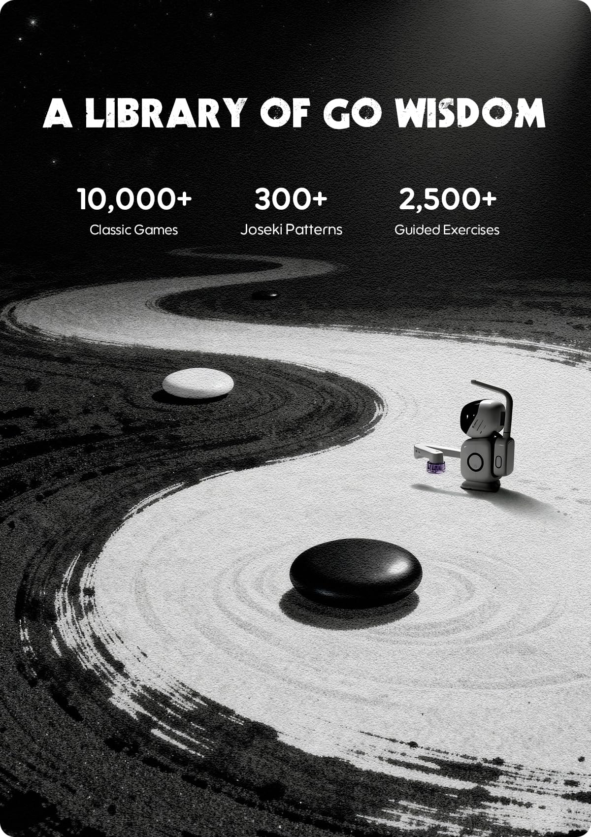 Sense Robot Go Professional – AI Smart Go Board with Robotic Arm, 23-Level AI for All Skill Levels, Apex Duel, Real-Time Game Review, Wi-Fi OTA Updates