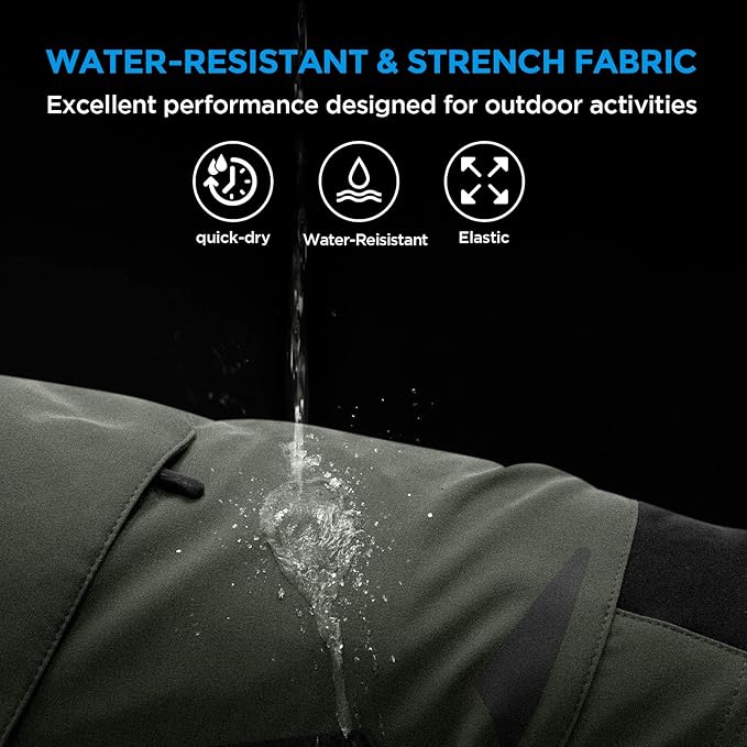 XKTTAC Men's Outdoor Quick Dry Lightweight Stretchy Shorts for Hiking, Tactical, Camping, Travel with 6 Pockets