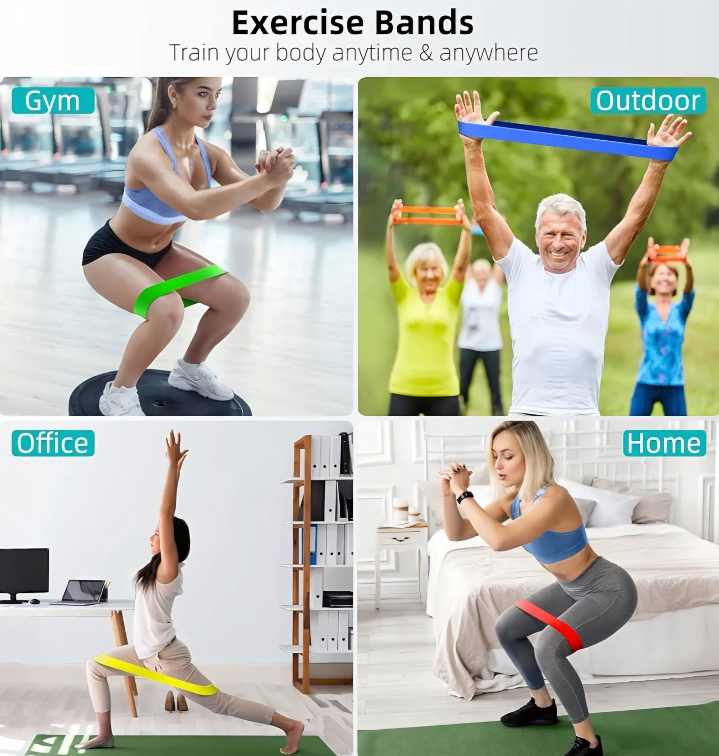 Resistance Bands, Exercise Bands, Workout Bands, Workout Set for Women, Resistance Bands for Working Out, Pilates and Yoga, Pilates Equipment, Yoga Equipment, Fitness Equipment