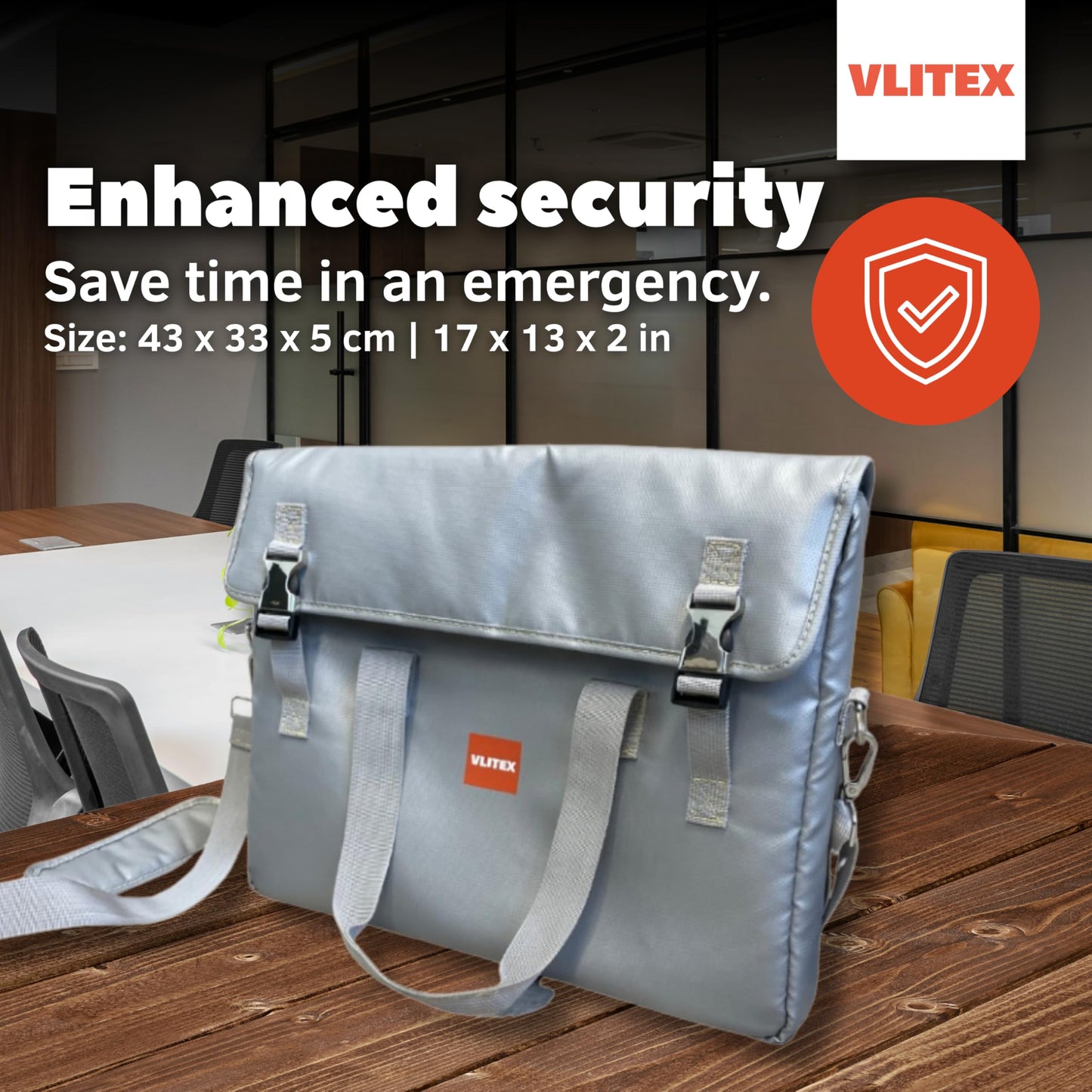 VLITEX Lithium Battery Storage Bag | Engineered in Germany | Fireproof Fabric Lipo Safe Bag | Safeguard Laptops, Batteries, Documents, Cash Money etc.