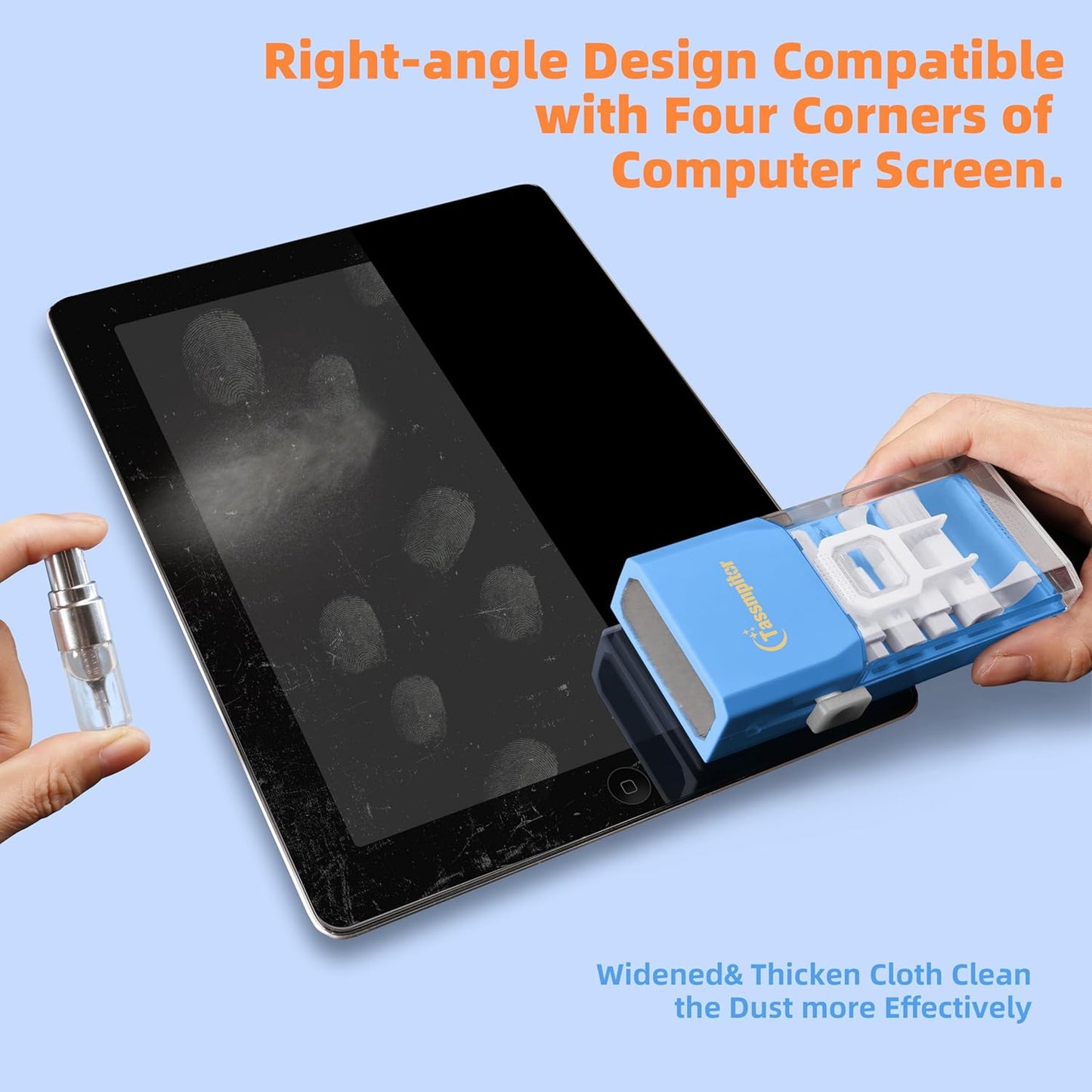 Tassmpitor Laptop Cleaning Kit, Keyboard Cleaning Kit with Spray and Wipe, Keyboard Cleaner for MacBook iPad Tablet
