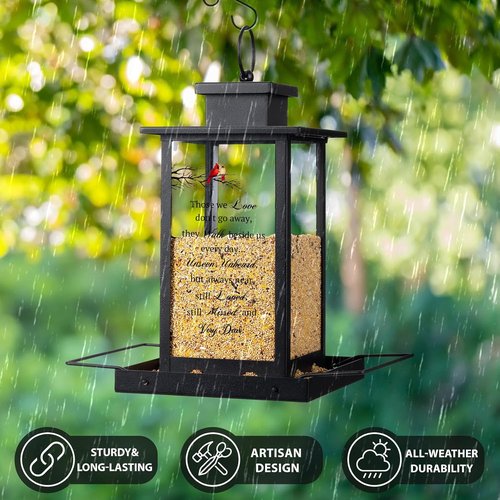 Memorial Cardinal Bird Feeder - Thoughtful Sympathy Gift for Loss of Loved One | Bereavement Remembrance