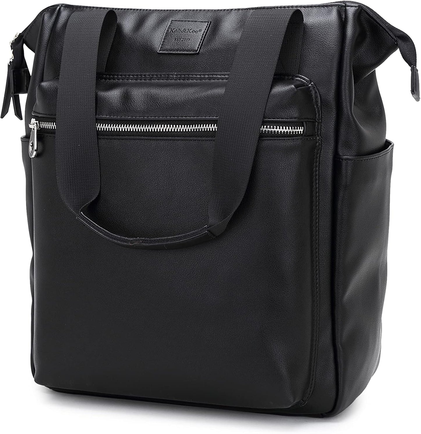 Backpack 14-Inch Commuting, Kah&Kee Leather Convertible Tote for Women & Men | Laptop Diaper Bag, Office Work, Ideal