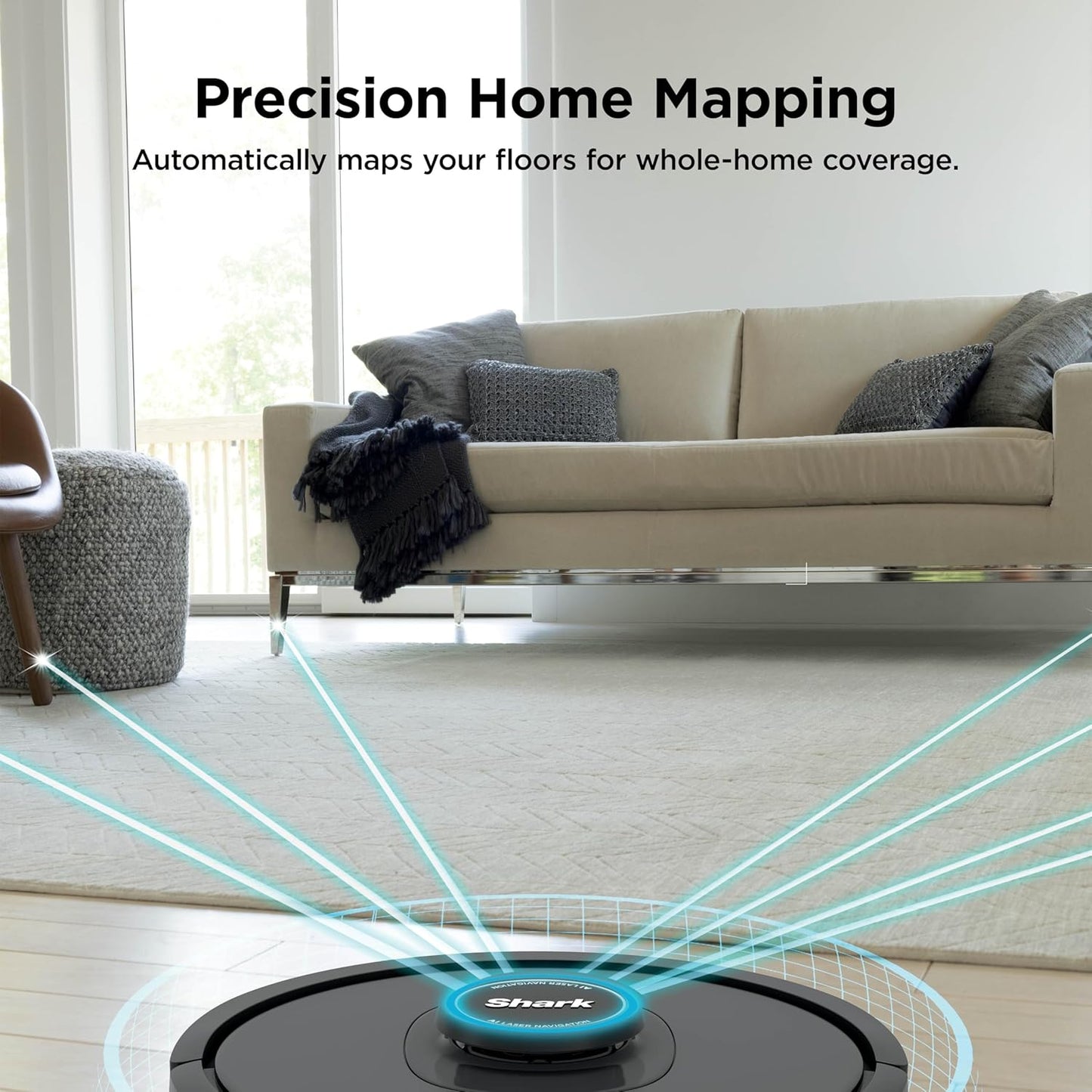 Shark AV2501S AI Ultra Robot Vacuum - Matrix Clean & Home Mapping | 30-Day HEPA Bagless Self-Empty Base, Dark Grey