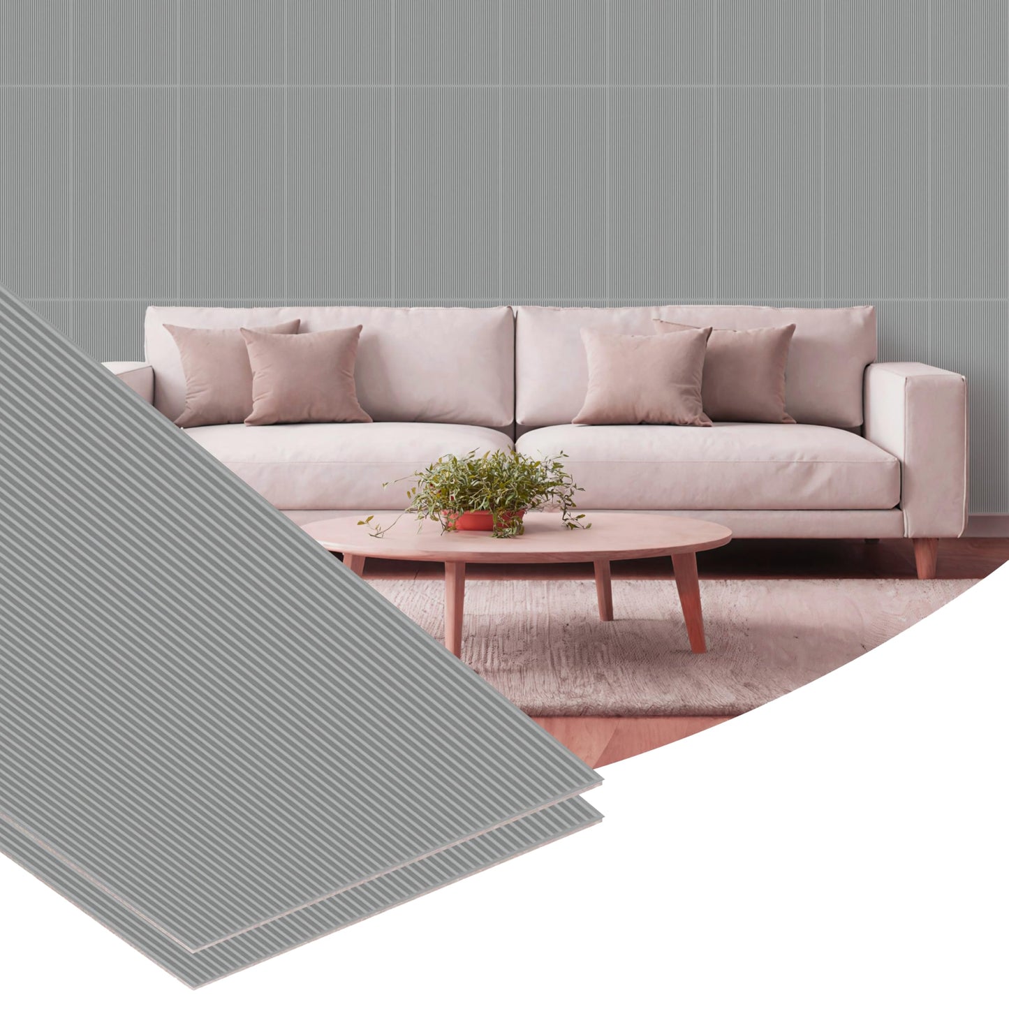 Dundee Deco 3D Peel and Stick Wall Panels - Soft-Touch Matte Finish, 1.6 ft X 3.4 ft, Thick Self-Adhesive Panels for Home & Commercial Interiors - Alpaca Grey - Set of 10, Covers 55 sq ft