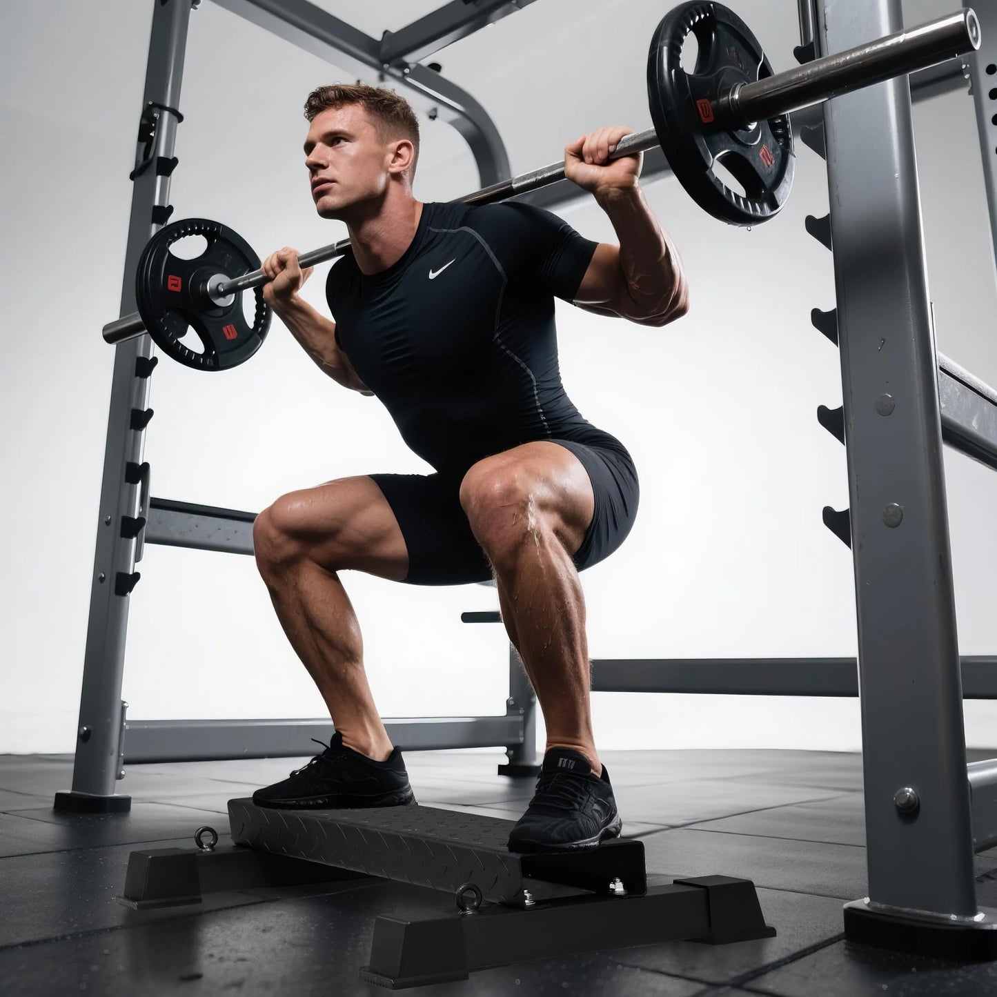 Steel Calf Raise Block – Heavy Duty Calf Stretch Platform for Seated & Standing Calf Raises, Calf Extension, Dumbbell Calf Raise & Leg Strength Training Equipment for Home Gym (4.6)