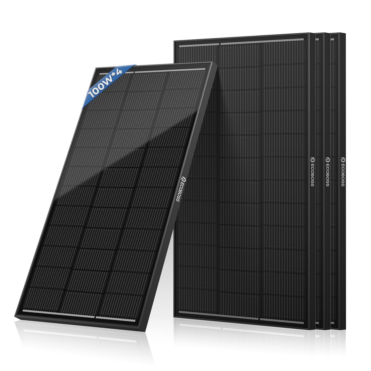 400W Solar Panel, 4PCS 12V N-Type 100 Watt Solar Panels with Monocrystalline 25.6% High Efficiency Module,IP68 Waterproof,PV Module for RV,Boat,Rooftop,Trailer,Camper,Farm and Off-Grid System