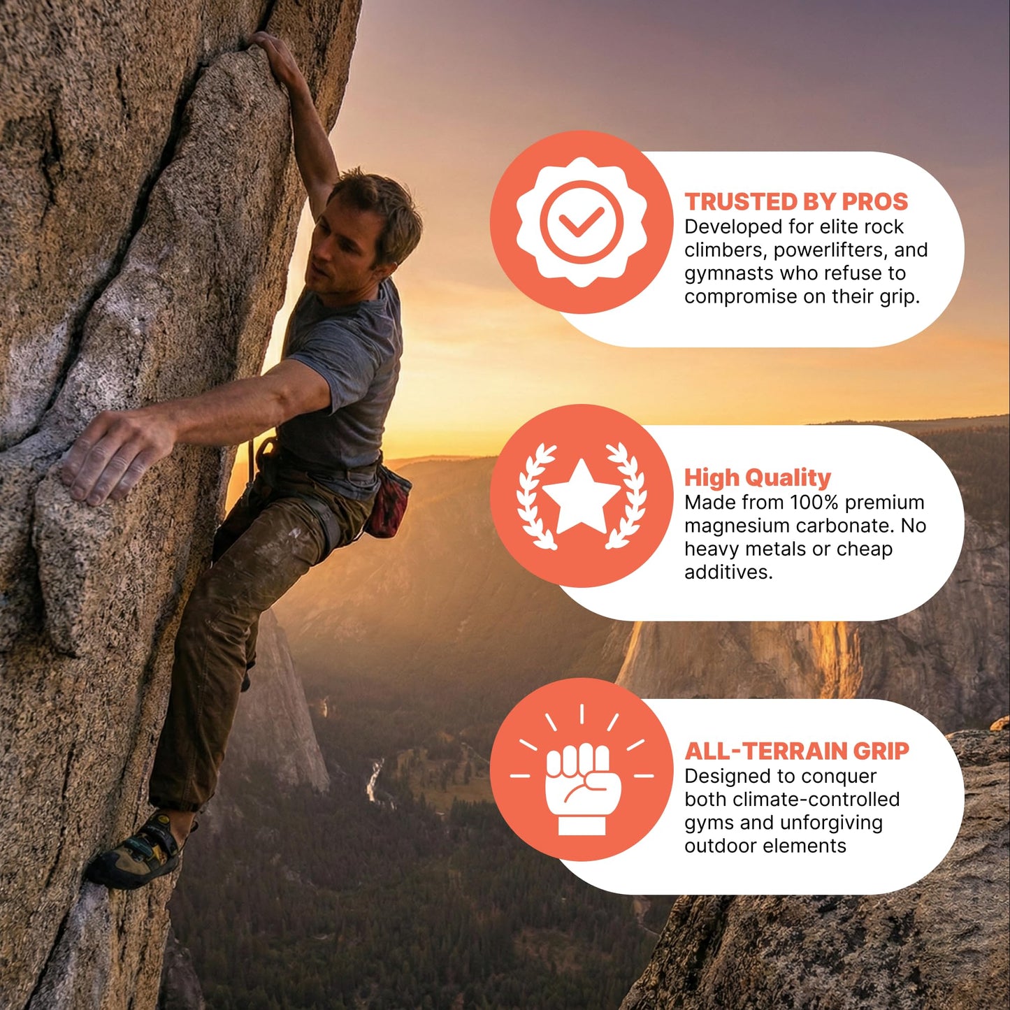 Avila Climbing Co. Climbing Chalk Ball, Performance Friction Gymnastics Chalk 100% Magnesium - Ultra Grip for Lifting, Rock Climbing, Gym, Weights & More! Long Lasting & Skin Friendly