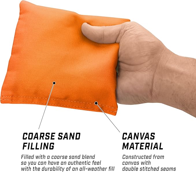 GoSports Classic Cornhole Bean Bags Set of 4-16 Colors Available - Regulation All Weather, Mix and Match