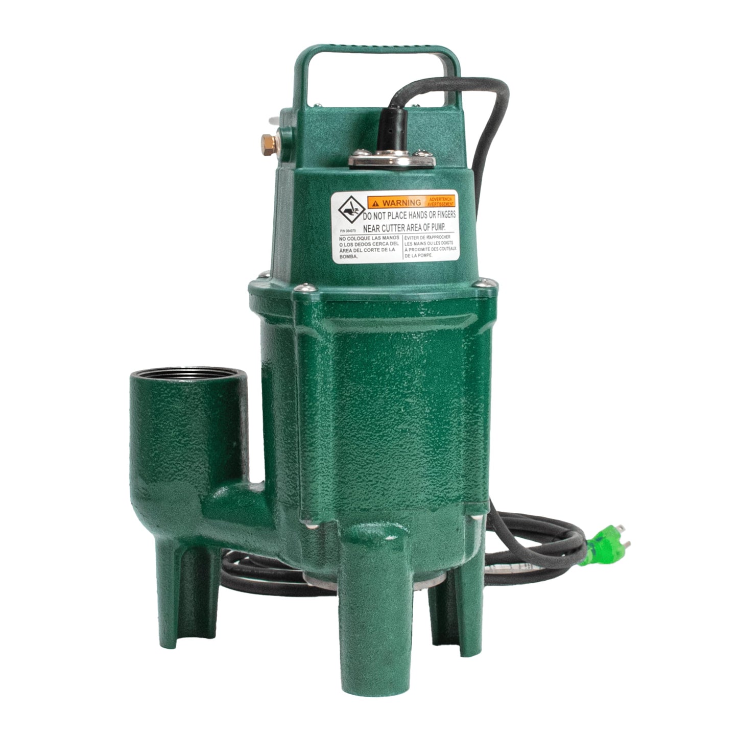 Zoeller M802- Automatic Grinder Pump – Residential Sewage Grinder Pump System - Heavy-Duty Cast Iron Wastewater Pump with High-Torque Cutting System - 115V