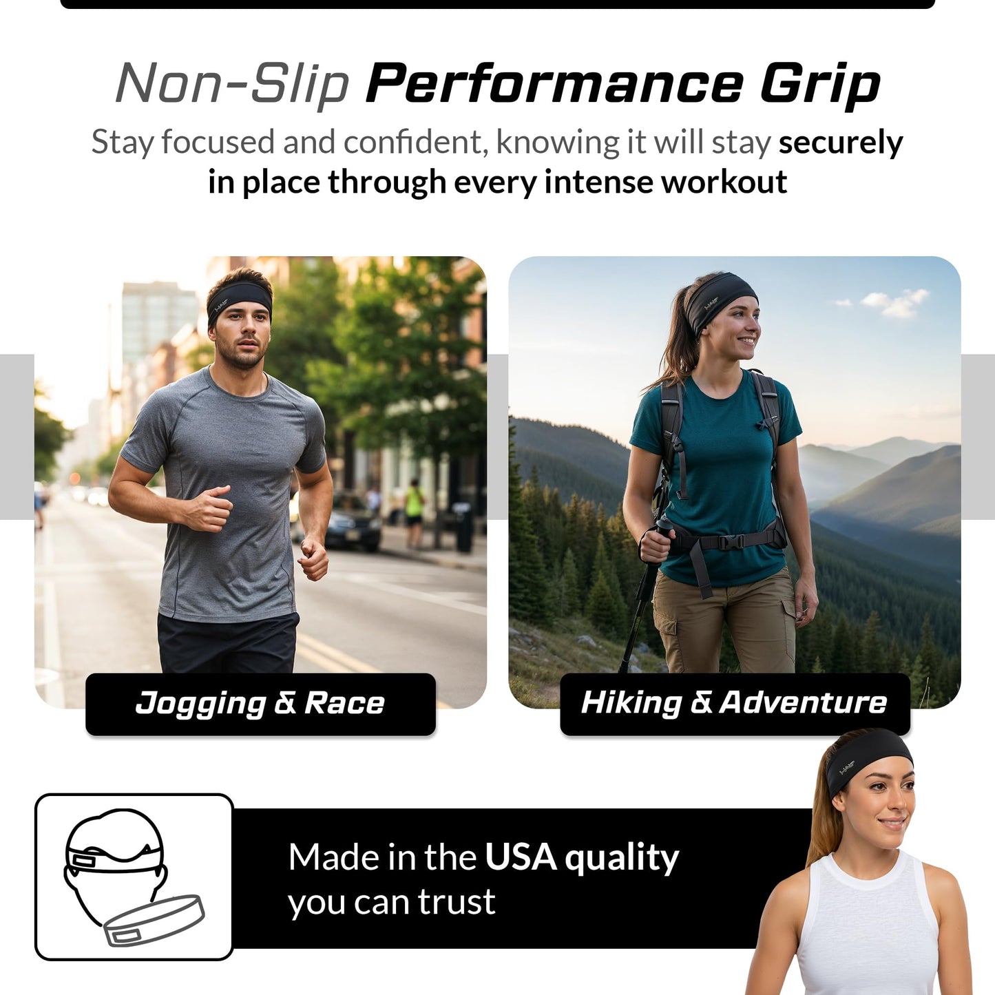 Halo Headband Bandit (Ocean Blue)-4 Inch Wide Pullover Headband for Both Women and Men-Patented Lightweight, Moisture Wicking Headband Yoga, Crossfit, Biking, Pickleball