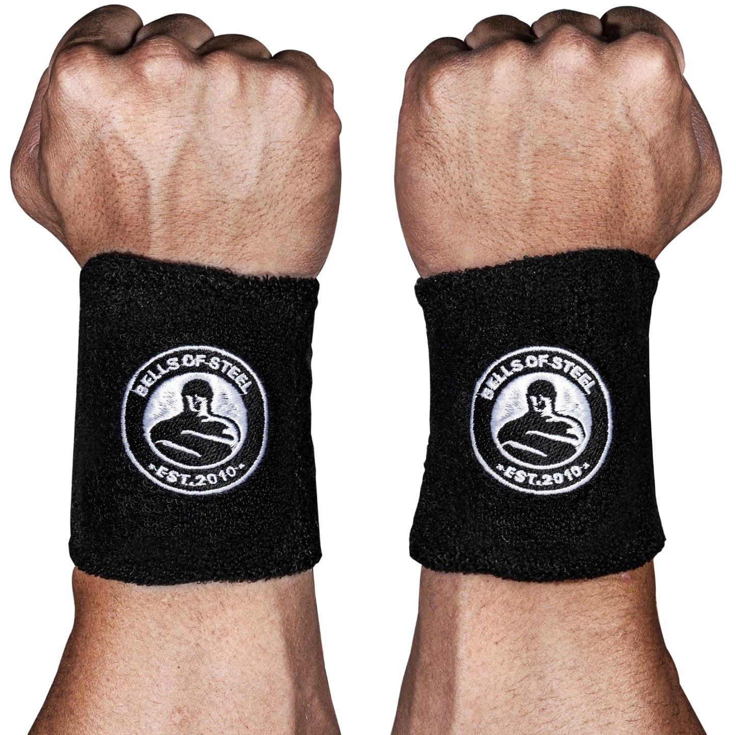 Bells of Steel Kettlebells Wrist Guard BellGuard Wrist Sweatband with Plastic Inserts for Shock Absorption | Gym Wrist Wraps, Wrist Brace for Working Out | One-Size-Fits-All, Pair of Wrist Guards