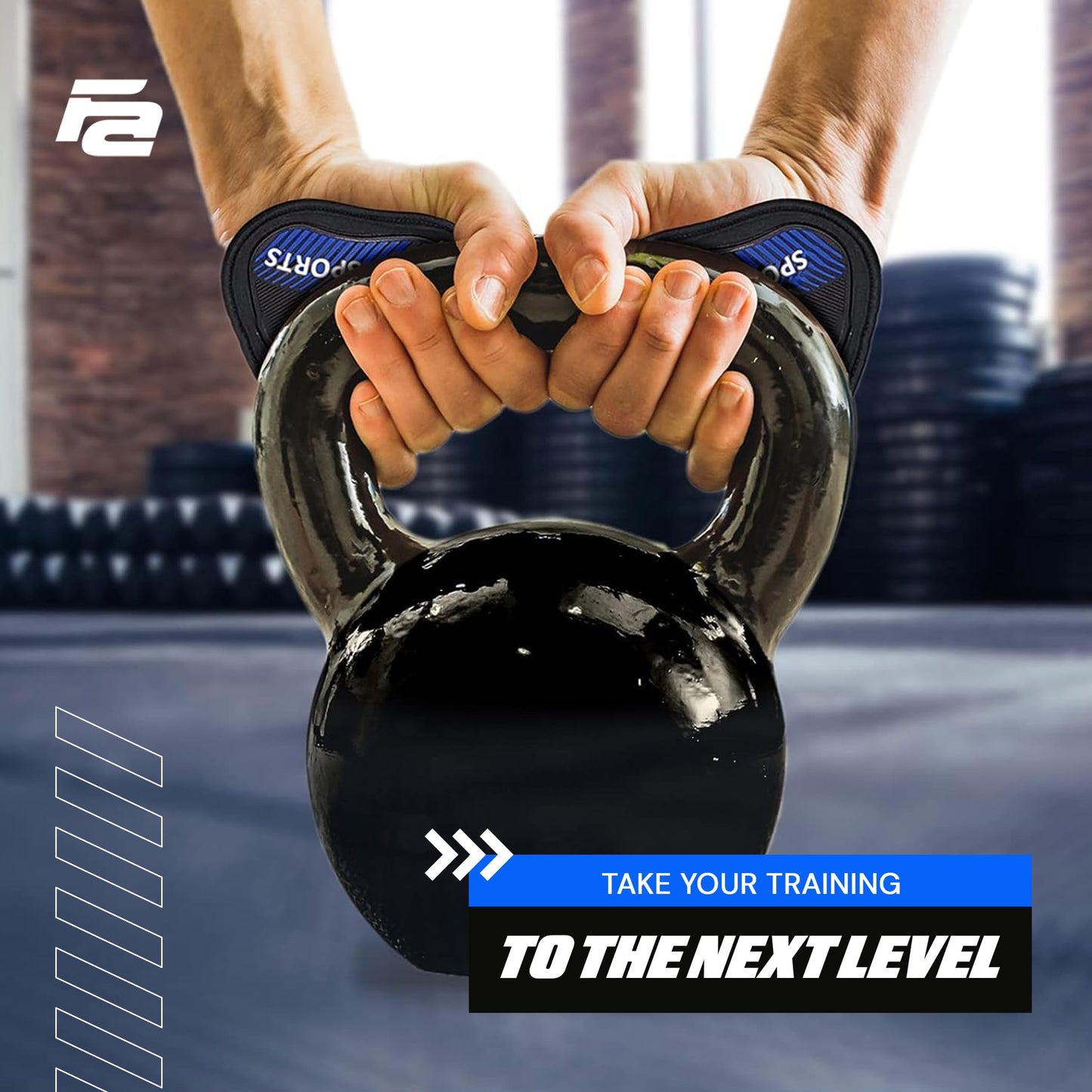Fit Active Sports Weight Lifting Gloves for Men & Women - Durable Gym Workout Gloves with Grip Pads, Rubber Padding to Prevent Calluses | Blue, Small/Medium