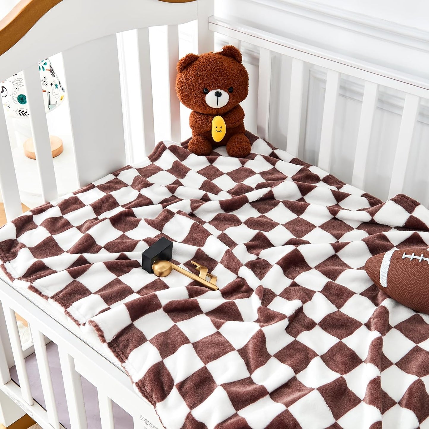 Yurhap Checkered Baby Blanket - Super Soft Fleece for Boys & Girls | 30x40 Inch, Warm & Lightweight