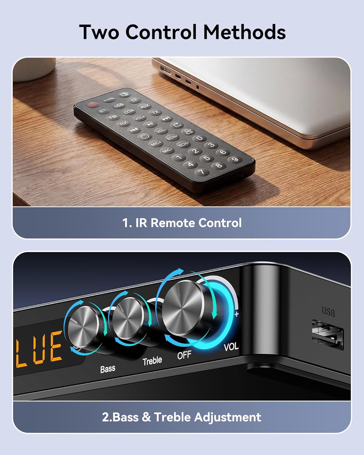 Rylithon 5.3 3.5mm 6.5mm Bluetooth Transmitter Receiver for Home Stereo TV, HD Wireless Low-Latency NFC Audio Adapter