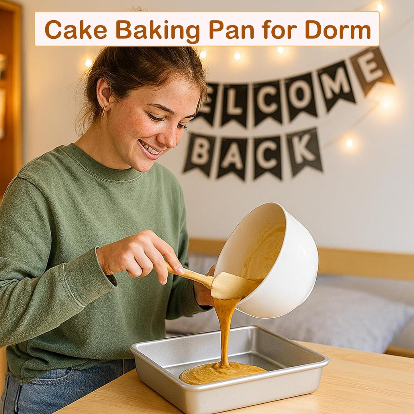 Skiennix Deep Baking Pans Set of 3 - Nonstick Heavy Duty Bakeware for Lasagna | 9/11/13 Inch Trays