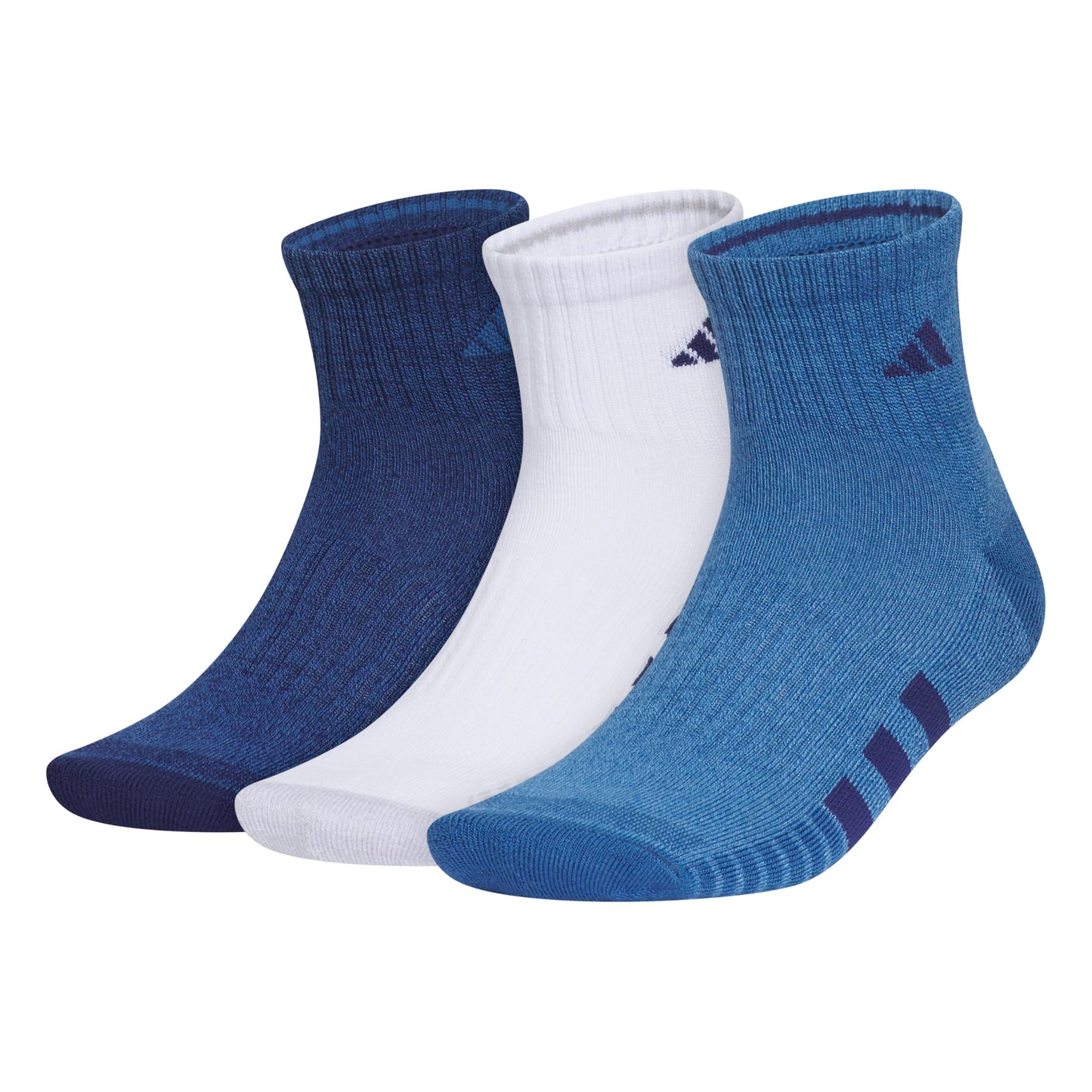 adidas Mens Cushioned Quarter Ankle Socks (3 Pairs) Durable & Comfortable