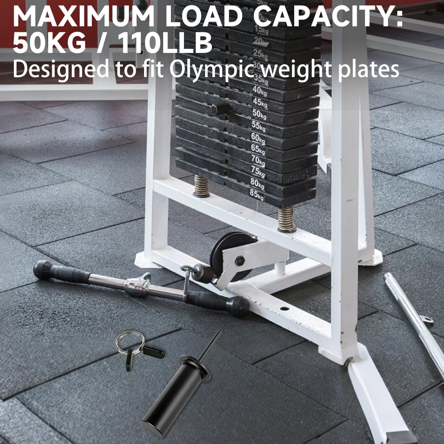 LDHHYH 2 Pack Gym Pin with Spring Clip Collar, Weight Stack Pin Extender, Gym Pins for Weight Stack Machine, Weight Pins for Weight Stack, Strength Training Equipment for Commercial Gym and Home Gym
