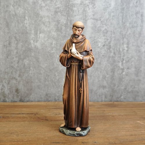 Buildclassic Saint Francis Statue - 6" Inspirational Garden Figure | Patron Saint of Nature, Devotional Décor