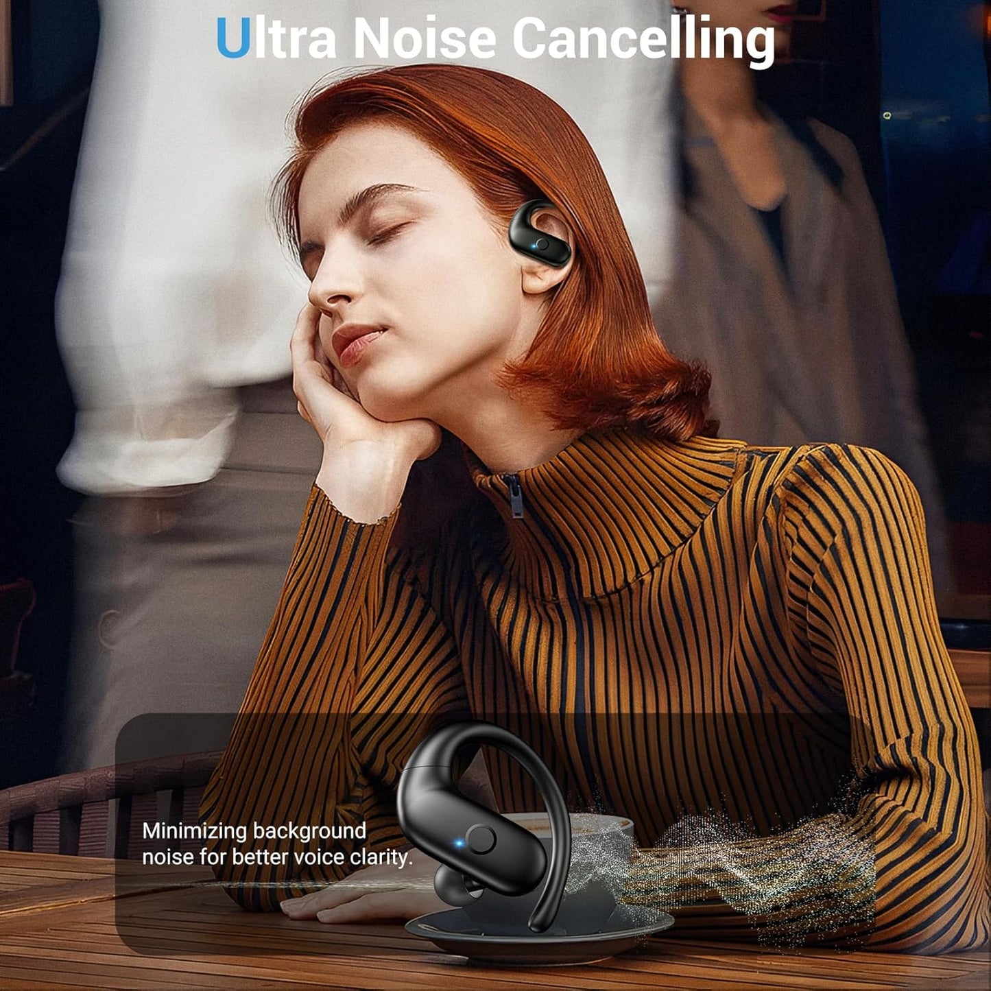 Renmou 5.4 Sound,60H for Wireless Earbuds,Sport Bluetooth Headphones,Over Ear Buds with Deep Bass Playtime Clear Calls
