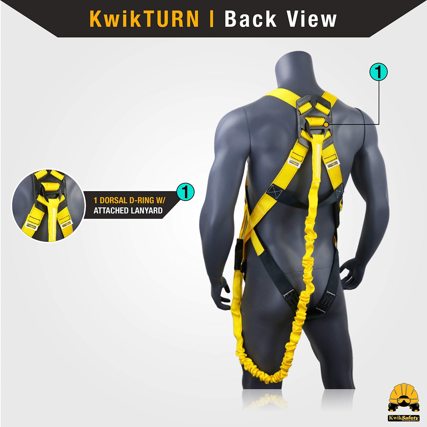 KwikSafety SCORPION [2 Pack] Safety Harness | Full Body Fall Protection Harness w/ 6ft Tubular Lanyards | Fall Arrest Safety Gear | ANSI OSHA Compliant