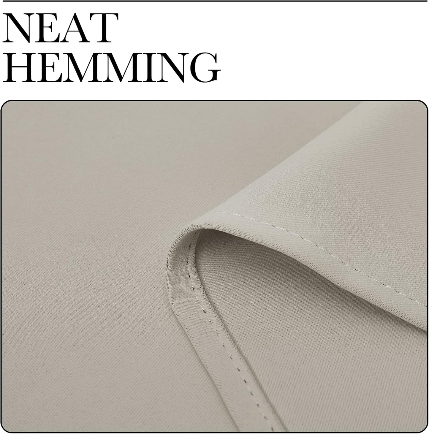NICETOWN Room Darkening Short Curtain Panels - Thermal Insulated Grommet Drapes (Natural, 2 Panels, W34 x L45-Inch)