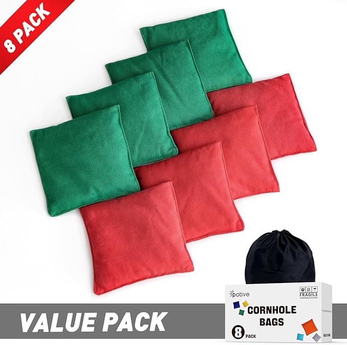 Cornhole Bags Set of 8 Regulation Corn Hole Bean Bags for Cornhole Game, Professional Weather Resistant Corn Hole Bags with Tote Bag