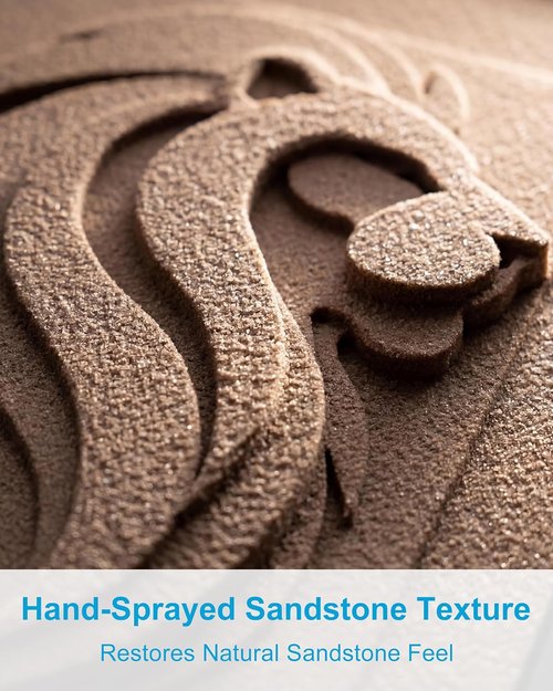 MIX3D 3D Textured Sandstone Wall Art - Set of 3 Framed Handcrafted Pieces | 24x36 Inch Ready to Hang for Home Decor