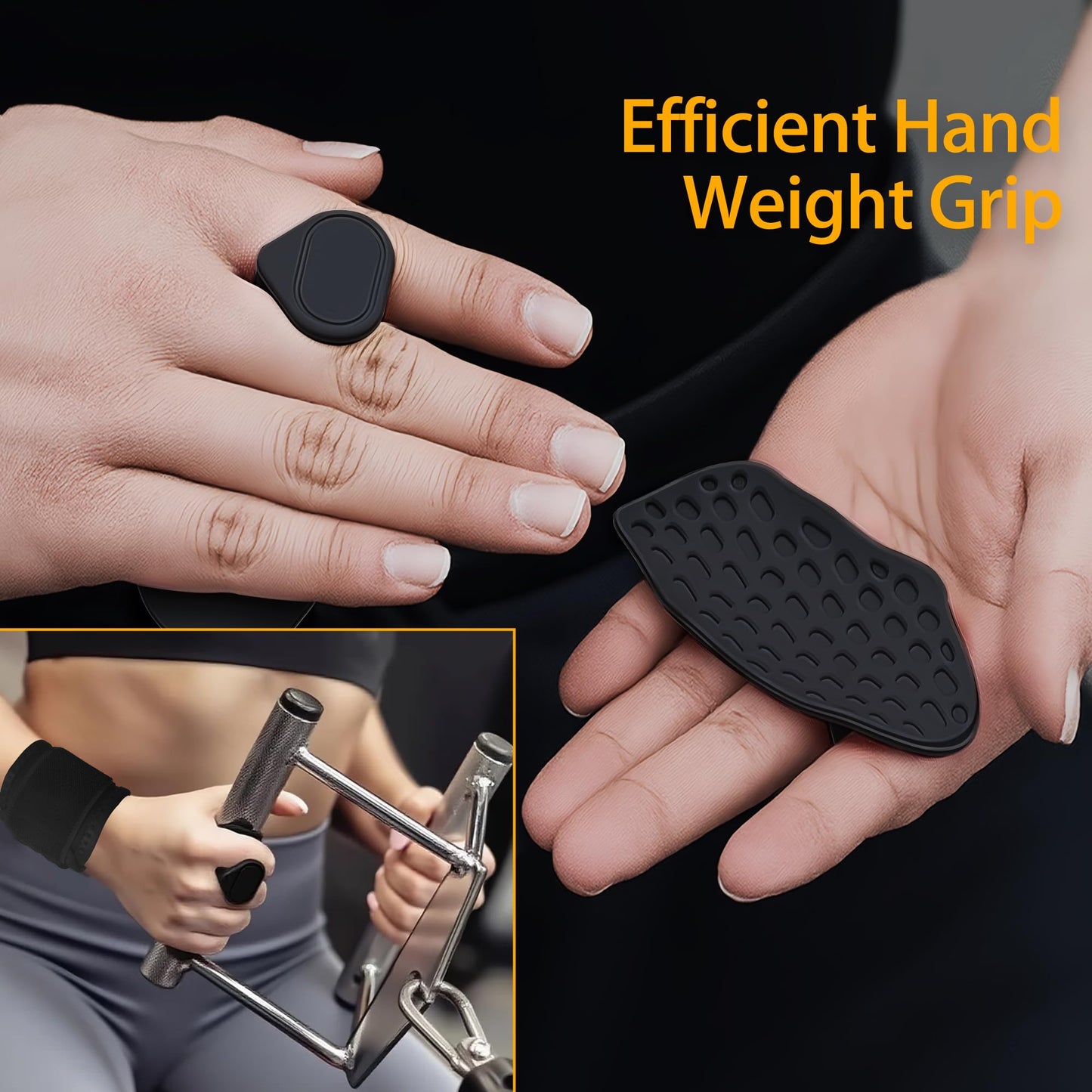 Fitness Workout Set Includes 2 Adjustable Wrist Brace Band 2 Weight Lifting Grips 2 Lifting Straps for Men and Women Weightlifting,Bodybuilding,Gym Workout,Strength Training and Resistance