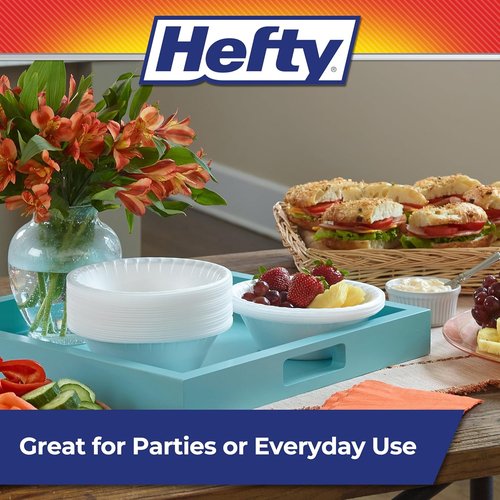 Hefty Foam Bowls - Soak-Proof Design for Everyday Use | 12 Ounce, 50 Count Pack