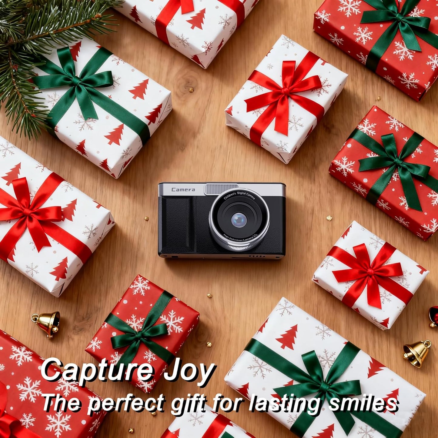 Frelisty 2" 1080P 32GB 8X Black Digital Camera with Flip Screen for Selfie, Point and Shoot Digital Camera with Card