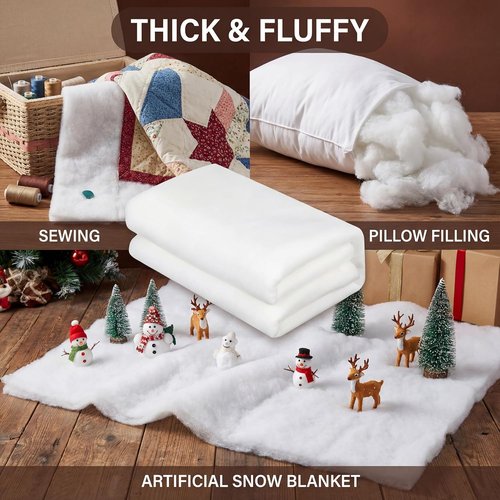 HunnmingRe Quilt Batting - Thick Fluffy Cotton Roll for Sewing & Craft Projects | 58 Inch x 3 Ft