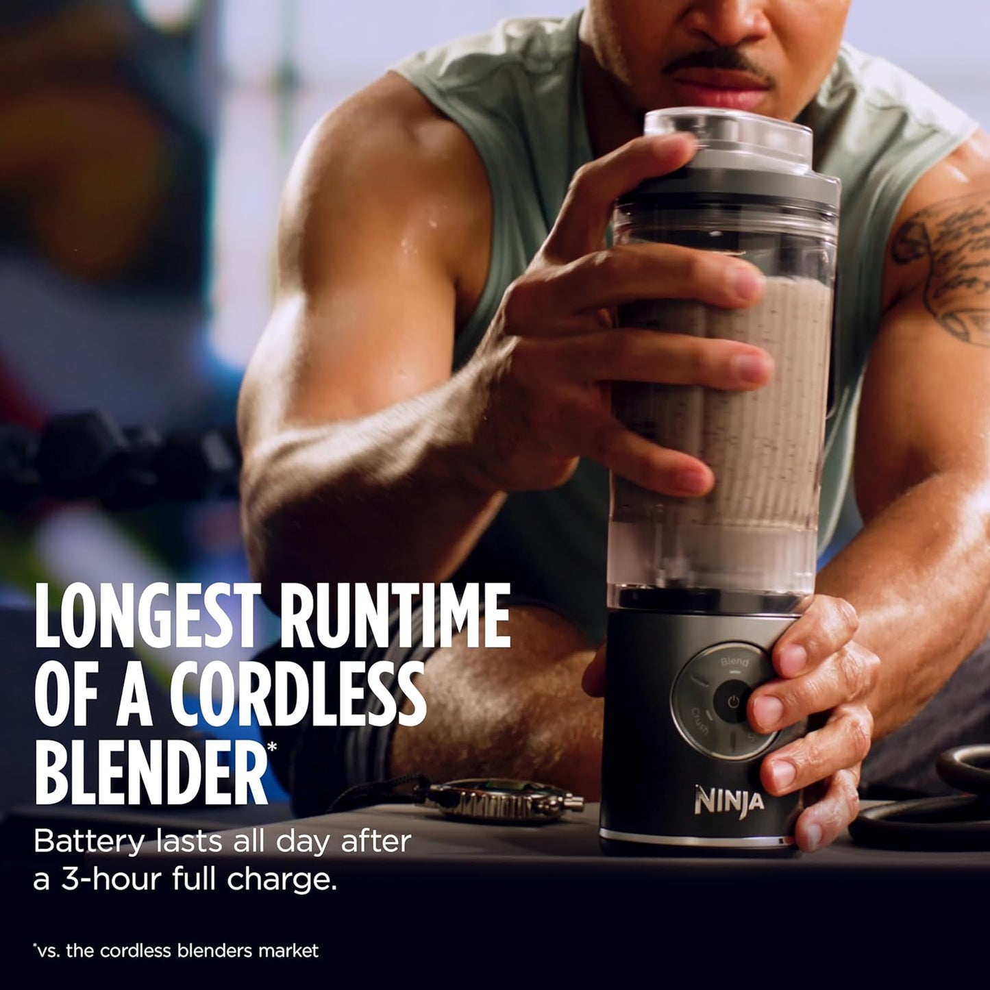Ninja Blast Max Portable Blender - Cordless 22 oz Personal Smoothie Maker | Ice Crush & Dishwasher Safe, Navy