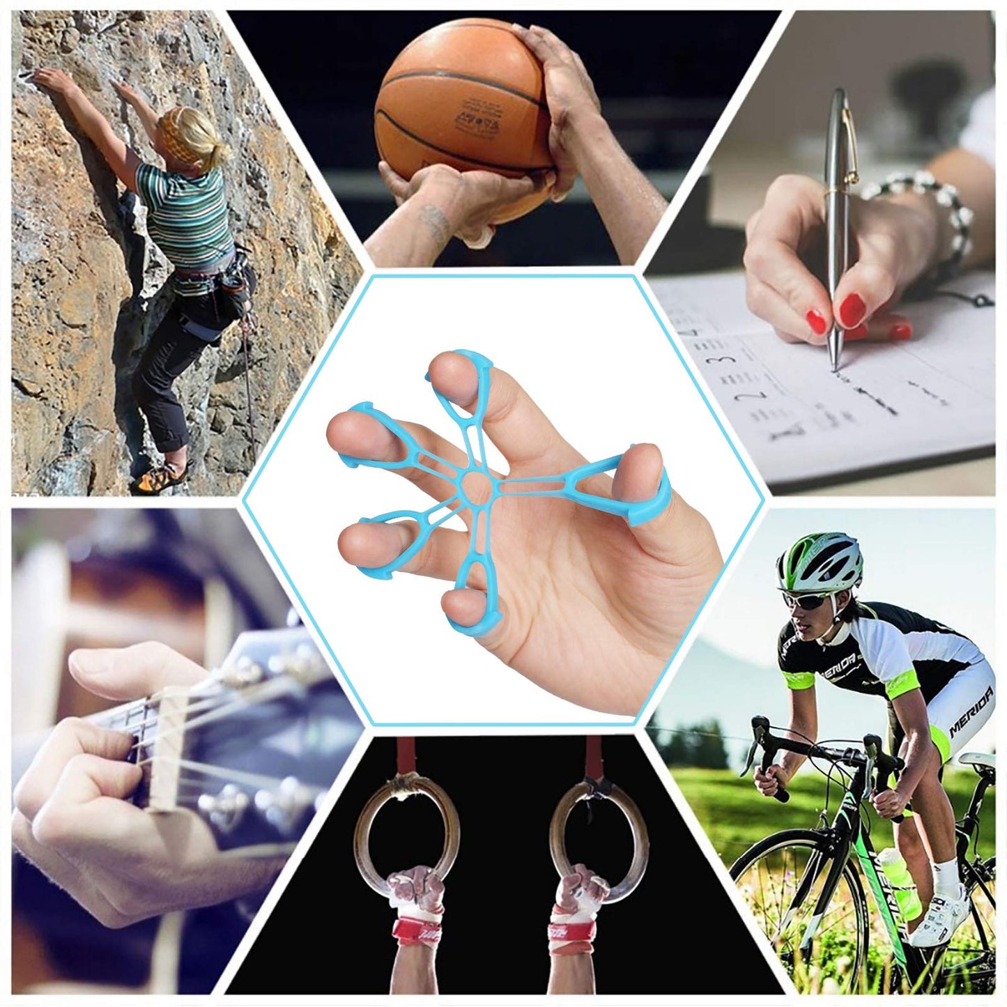 Fanwer Finger Strengthener & Finger Stretcher Hand Extensor Exerciser Set for Arthritis Carpal Tunnel Exercise to Improve Grips Performance for Elderly (3 Levels)