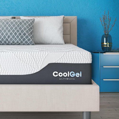 Classic Brands Cool Gel Chill Memory Foam Mattress - 14-Inch Queen with 2 Bonus Pillows | CertiPUR-US Certified