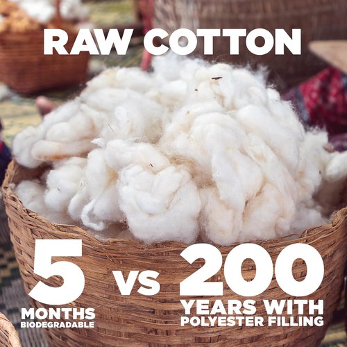 Grown In The USA Raw Cotton Stuffing - Eco-Friendly 3lb Natural Batting Material