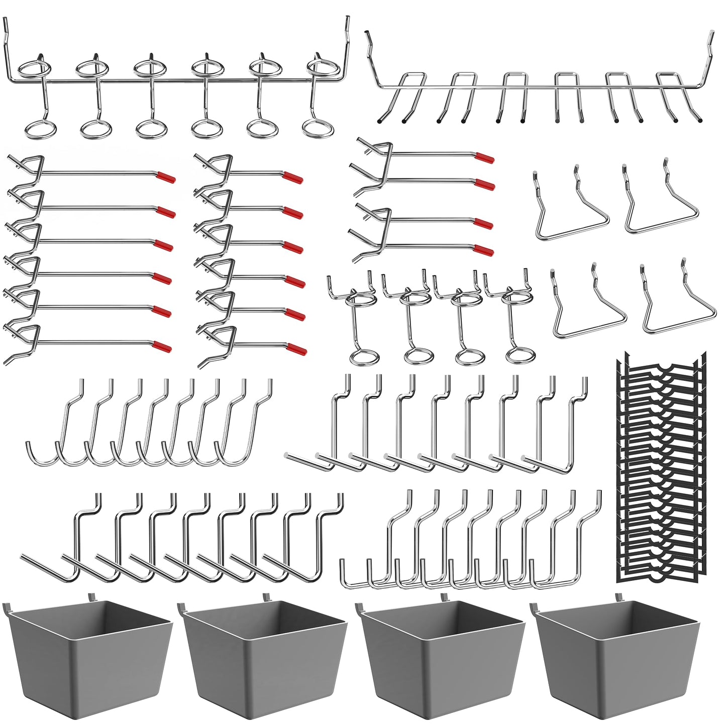 Ultrawall 120-Piece Pegboard Hooks Set, Peg Board Organizer Accessories with Bins for Hanging Various Tools in Garage, Kitchen, Craft Room