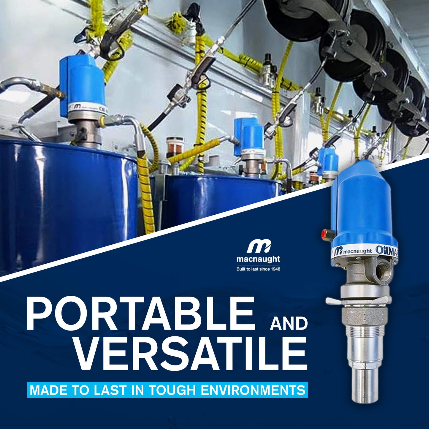 Air Operated Pneumatic Oil Transfer Pump + Suction Tube Assembly