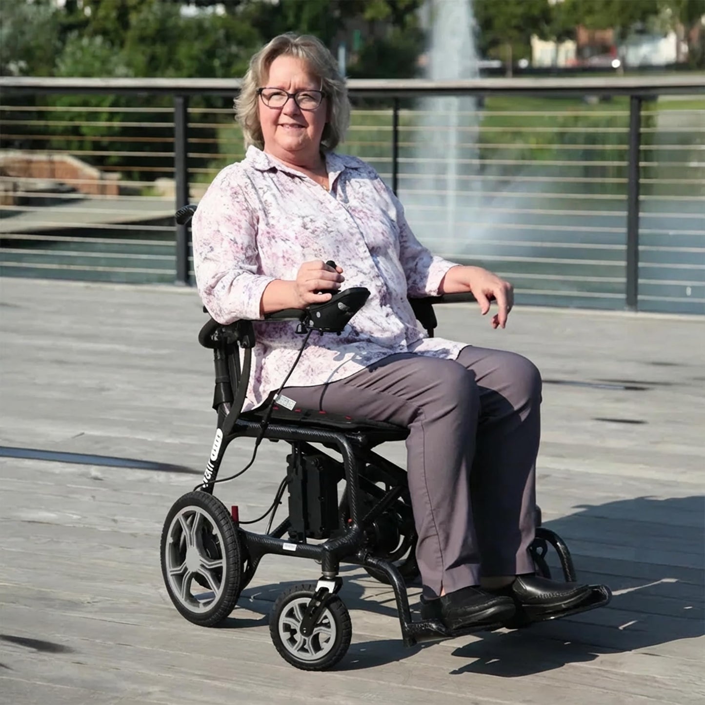 Journey Air Elite Electric Power Chair - Lightweight Foldable Battery Powered Wheelchair for Adults & Seniors - 240lb Weight Capacity & TSA-Compliant