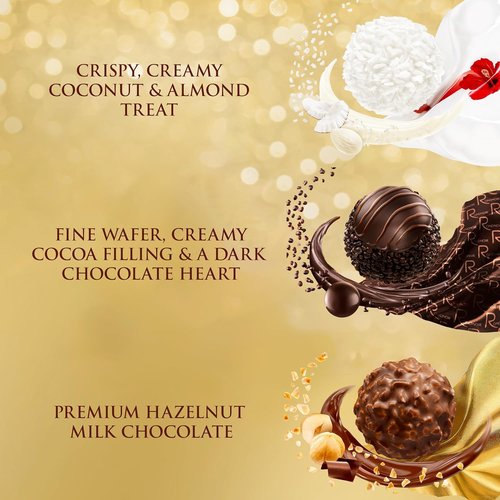 Ferrero Collection Advent Calendar 2022 - Premium Gourmet Assorted Chocolates | 9.5 oz, 25 Count, Gold