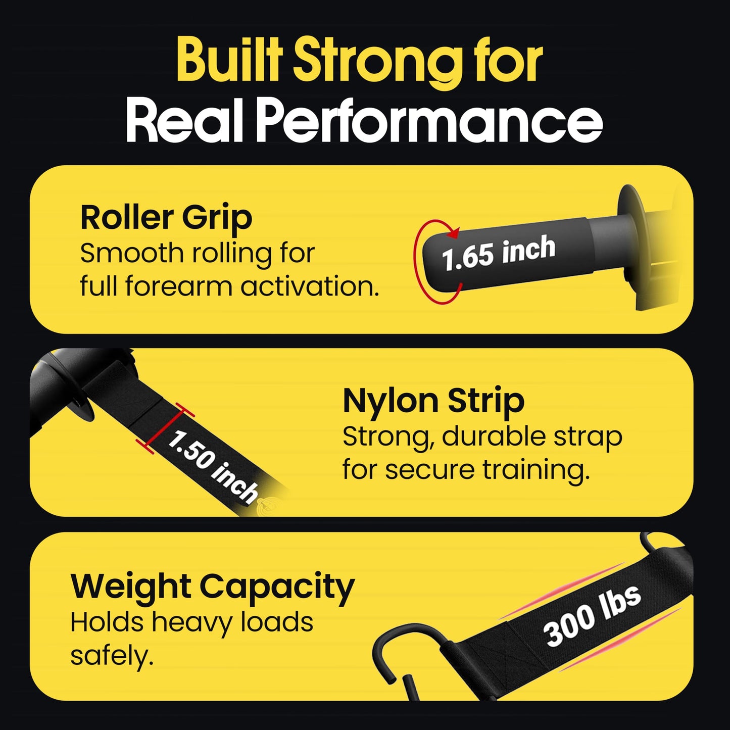 WristCraft Forearm Strengthener & Hand Grip Strengthener with Portable Bag – Wrist Roller, Forearm Exerciser, Forearm Roller, Wrist Trainer for Grip & Arm Workout - Includes Portable Bag