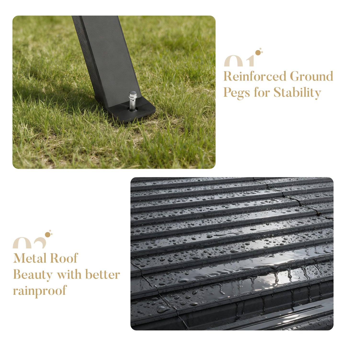 HOMPUS 20x20 FT Heavy Duty Metal Carport Kit, Waterproof Windproof Aluminum Car Ports with Steel Shelter Frame Cover for 2 Car or Boats, Easy Assembly Tractor/Car Storage