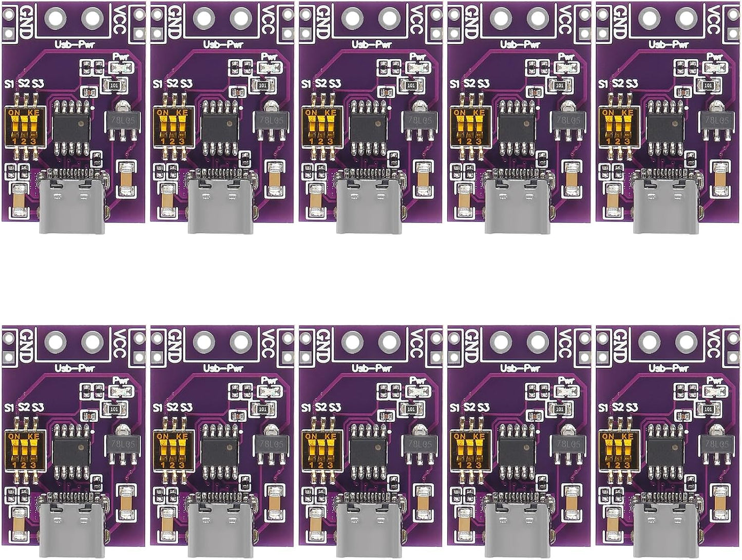 DWEII 10-Pack PD2.0 PD3.0 Type-C QC AFC to DC Spoof Scam Fast Charge Trigger Polling Detector USB-PD Notebook Power