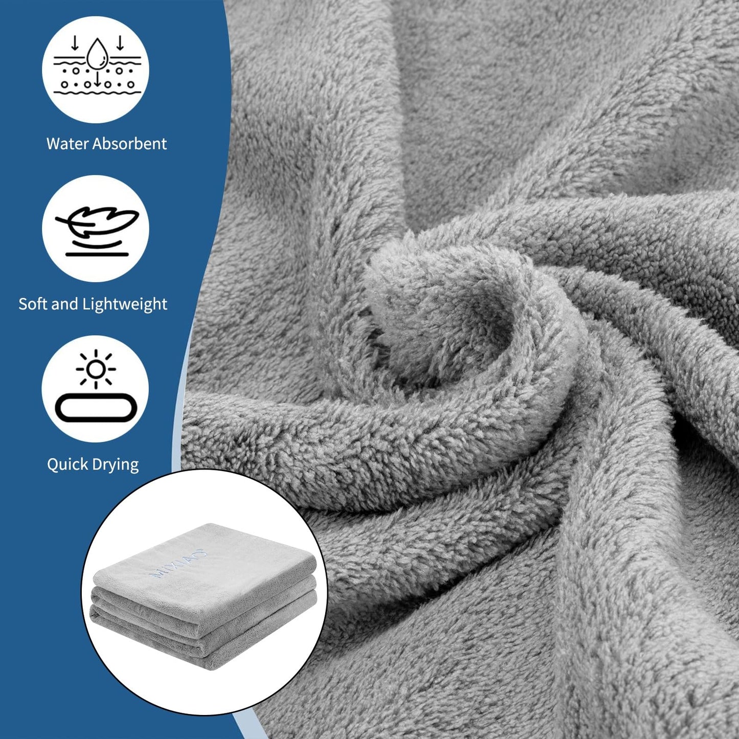 Infrared Sauna Blanket Towel Inserted 30" x 70" Reusable Machine Washable Insert Towel Easy Detoxification Simplifies Clean-Up Super Absorbent Perfect Companion for Infrared Sauna Blanket (Gray)