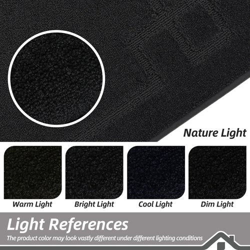 BEQHAUSE Door Mat 36" x 60", Non-Slip Door Mats Indoor Entryway Rugs Washable Low-Profile Absorbent and Stain Resist Floor Mats, Dog Door Mat for Front Back Door, Mud Wet Shoes & Paws, Black