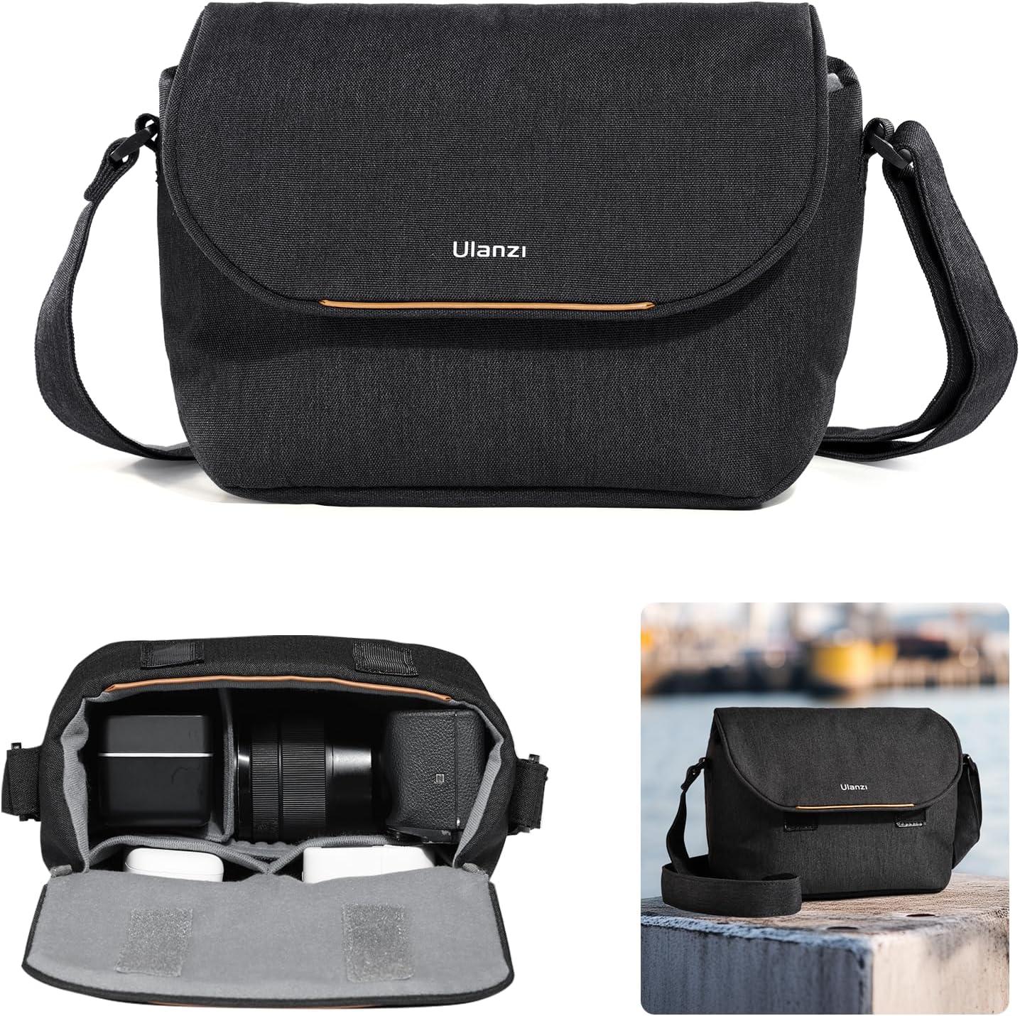 ULANZI Camera Bag, SLR/DSLR Camera Case Professional, Crossbody Photography Small Bag Fashion, Shoulder Bag for Women