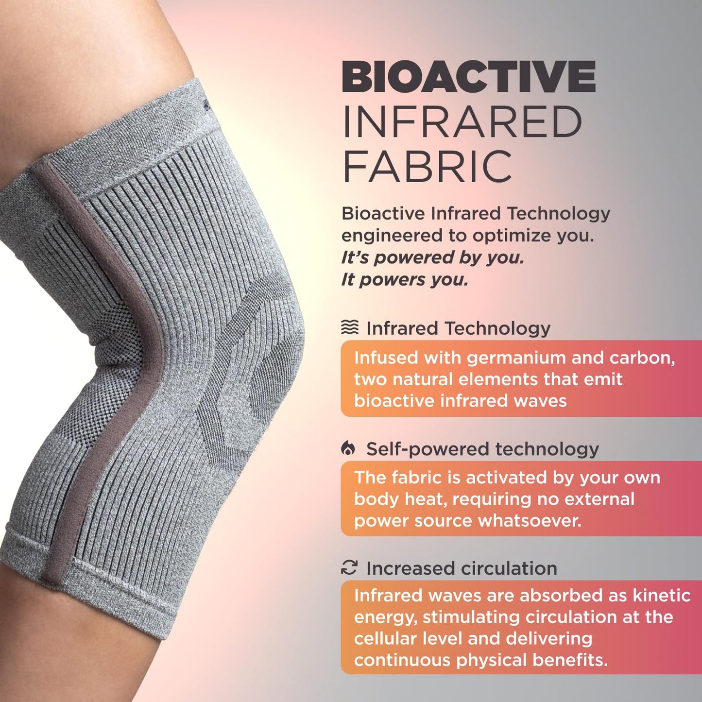Incrediwear Knee Sleeve – Knee Braces for Knee Pain, Joint Pain Relief, Swelling, Inflammation Relief, and Circulation, Knee Support for Women and Men, Fits 18”-22” Above Kneecap (Grey, X-Large)